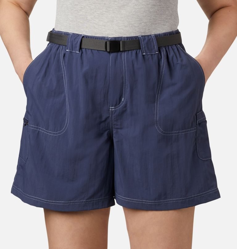 Women's Columbia Sandy River Cargo Shorts Navy | Plus Size CA-GA450